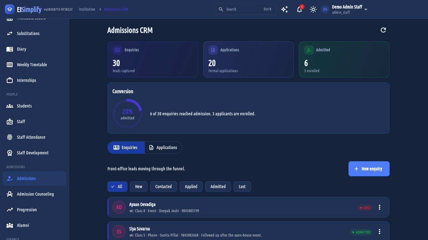 Admissions CRM